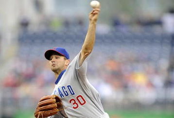 WASHINGTON - APRIL 27:  Ted Lilly #30 of the Chicago Cubs pitches against the Washington Nationals April 27, 2008 at Nationals Park in Washington, DC.  (Photo by Greg Fiume/Getty Images)