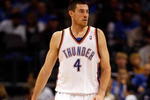 OKLAHOMA CITY - OCTOBER 29:  Nick Collison #4 of the Oklahoma City Thunder walks across the court during the game against the Milwaukee Bucks at the Ford Center on October 29, 2008 in Oklahoma City, Oklahoma. The Bucks won 98-87.  NOTE TO USER: User expressly acknowledges and agrees that, by downloading and/or using this Photograph, user is consenting to the terms and conditions of the Getty Images License Agreement.  (Photo by Chris Graythen/Getty Images)