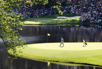 AUGUSTA, GA - APRIL 08:  Steve Stricker walks on the eighth green with his caddie during the Par 3 Contest prior to the 2009 Masters Tournament at Augusta National Golf Club on April 8, 2009 in Augusta, Georgia.  (Photo by David Cannon/Getty Images)