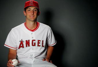 TEMPE, AZ - FEBRUARY 22:  Nick Adenhart #90 of the Los Angeles Angels of Anaheim poses for a portrait during photo day at Tempe Diablo Stadium February 22, 2008 in Tempe, Arizona.   (Photo by Matthew Stockman/Getty Images)