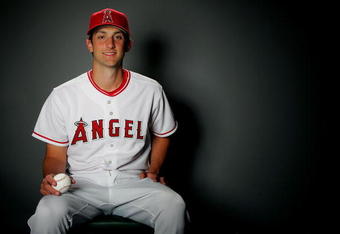 TEMPE, AZ - FEBRUARY 22:  Nick Adenhart #90 of the Los Angeles Angels of Anaheim poses for a portrait during photo day at Tempe Diablo Stadium February 22, 2008 in Tempe, Arizona .  (Photo by Matthew Stockman/Getty Images)