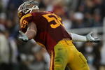 PASADENA, CA - JANUARY 01:  Rey Maualuga #58 of the USC Trojans yells during the second half against the Penn State Nittany Lions during the 95th Rose Bowl Game presented by Citi on January 1, 2009 at the Rose Bowl in Pasadena, California.  (Photo by Stephen Dunn/Getty Images)