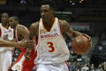 MILWAUKEE - MARCH 26:  Brandon Jennings #3 of the West team dribbles during the 2008 McDonald's All American High School Boys basketball game on March 26, 2008 at the Bradley Center in Milwaukee, Wisconsin. (Photo by Jonathan Daniel/Getty Images)