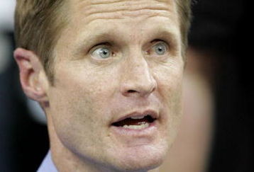 CLEVELAND - JUNE 02:  TNT NBA analyst and newly named General manager of the Phoenix Suns Steve Kerr calls the game for TNT between the Detroit Pistons and the Cleveland Cavaliers in Game Six of the Eastern Conference Finals during the 2007 NBA Playoffs on June 2, 2007 at the Quicken Loans Arena in Cleveland, Ohio. NOTE TO USER: User expressly acknowledges and agrees that, by downloading and or using this photograph, User is consenting to the terms and conditions of the Getty Images License Agreement.  (Photo by Jonathan Daniel/Getty Images)