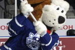 TORONTO - FEBRUARY 17:  The Toronto Marlies mascot performs during the game against the Syracuse Crunch at Ricoh Coliseum on February 17, 2006 in Toronto, Ontario, Canada. Syracuse won 3-2 in a shootout. (Photo by Graig Abel/Getty Images)