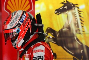 KUALA LUMPUR, MALAYSIA - APRIL 03:  Kimi Raikkonen of Finland and Ferrari is seen in his team garage during practice for the Malaysian Formula One Grand Prix at the Sepang Circuit on April 3, 2009 in Kuala Lumpur, Malaysia.  (Photo by Mark Thompson/Getty Images)
