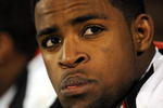 NORMAN, OK - NOVEMBER 22:  Wide receiver Michael Crabtree #5 of the Texas Tech Red Raiders on the sidelines during a 65-21 loss against the Oklahoma Sooners at Memorial Stadium on November 22, 2008 in Norman, Oklahoma.  (Photo by Ronald Martinez/Getty Images)