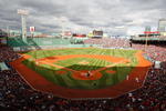 BOSTON - APRIL 7: The Boston Red Sox bat before their opening day game against the Tampa Bay Rays at Fenway Park April 7, 2009 in Boston, Massachusetts. (Photo by Jim Rogash/Getty Images)