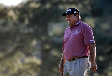 AUGUSTA, GA - APRIL 11:  Angel Cabrera reacts to his birdie on the 17th hole during the third round of the 2009 Masters Tournament at Augusta National Golf Club on April 11, 2009 in Augusta, Georgia.  (Photo by Harry How/Getty Images)