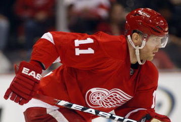 DETROIT, MI - MARCH 7:  Daniel Cleary #11 of the Detroit Red Wings skates in a game against the Columbus Blue Jackets on March 7, 2009 at Joe Louis Arena in Detroit, Michigan. The Blue Jackets defeated the Red Wings 8-2 on the strength of a hat trick by Rick Nash. (Photo by Claus Andersen/Getty Images)  