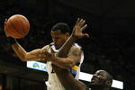 MILWAUKEE - FEBRUARY 15:  Dominic James #1 of the Marquette Golden Eagles pulls down a rebound and is fouled by DeJuan Blair #45 of the Pittsburgh Panthers on February 15, 2008 at the Bradley Center in Milwaukee, Wisconsin. Marquette defeated Pittsburgh 72-54. (Photo by Jonathan Daniel/Getty Images)