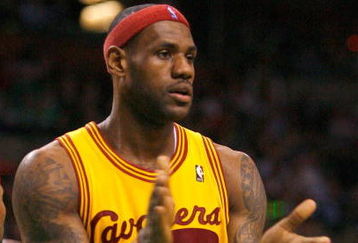 BOSTON, MA - MARCH 6: LeBron James #23 of the Cleveland Cavaliers reacts in the fourth quarter during a game against the Boston Celtics at the TD Banknorth Garden on March 6, 2009 in Boston, Massachusetts. The Celtics won 105-94. NOTE TO USER: User expressly acknowledges and agrees that, by downloading and/or using this Photograph, user is consenting to the terms and conditions of the Getty Images License Agreement. (Photo by Jim Rogash/Getty Images)