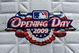 ARLINGTON, TX - APRIL 06: The 'Opening Day 2009' logo on a base before a game between the Cleveland Indians and the Texas Rangers during the home opener on April 6, 2009 at Rangers Ballpark in Arlington, Texas. (Photo by Ronald Martinez/Getty Images)
