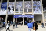 KANSAS CITY, MO - APRIL 10:  Fan enter renovated Kauffman stadium during opening day festivities prior to the New York Yankees against the Kansas City Royals at Kauffman Stadium on April 10, 2009 in Kansas City, Missouri. (Photo by G. Newman Lowrance/Getty Images)