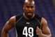 INDIANAPOLIS, IN - FEBRUARY 21:  Offensive lineman Jason Smith of Baylor runs the 40 yard dash during the NFL Scouting Combine presented by Under Armour at Lucas Oil Stadium on February 21, 2009 in Indianapolis, Indiana. (Photo by Scott Boehm/Getty Images)