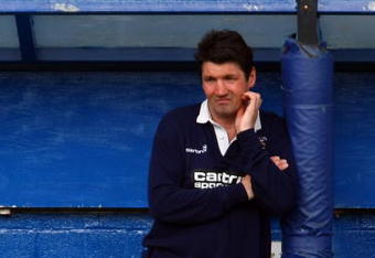 LUTON, ENGLAND - APRIL 13:  Luton Town manager Mick Harford looks on during the Coca-Cola league two match between Luton Town and Chesterfield at Kenilworth Road on April 13, 2009 in Luton, England.  (Photo by Clive Rose/Getty Images)