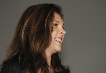 MOORESVILLE, NC - JANUARY 22:  Teresa Earnhardt speaks during a media event January 23, 2007 at Dale Earnhardt, Inc., in Mooresville, North Carolina. (Photo By Grant Halverson/Getty Images for NASCAR)