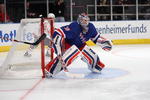 NEW YORK - FEBRUARY 11:  Henrik Lundqvist #30 of the New York Rangers defends the net during the game against the Washington Capitals on February 11, 2009 at Madison Square Garden in New York, New York. (Photo by Nick Laham/Getty Images)
