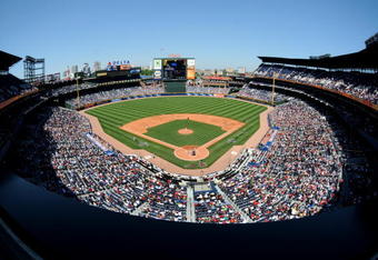 ATLANTA - APRIL 12: Fans of the Atlanta Braves watch an Easter Sunday game against against the Washington Nationals April 12, 2009 at Turner Field in Atlanta, Georgia.  (Photo by Al Messerschmidt/Getty Images)