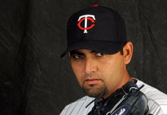 FORT MYERS, FL - FEBRUARY 23: Luis Ayala #18 of the Minnesota Twins poses during photo day at the Twins spring training complex on February 23, 2008 in Fort Myers, Florida. (Photo by Rob Tringali/Getty Images)