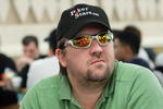 LAS VEGAS - JULY 31:  Chris Moneymaker, the 2004 World Series of Poker champion, competes on the fourth day of the first round of the WSOP no-limit Texas Hold 'em main event at the Rio Hotel & Casino July 31, 2006 in Las Vegas, Nevada. More than 8,700 players have registered to play in the main event. The final nine players will compete for the top prize of more than USD 11.7 million on the final table which begins August 10.  (Photo by Ethan Miller/Getty Images)