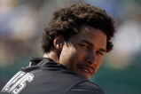 TUCSON, AZ - MARCH 04:  Jerry Owens #7 of the Chicago White Sox looks on from the dugout during a spring training game against the Los Angeles Angels of Anaheim at Tucson Electric Park on March 4, 2008 in Tucson, Arizona. The White Sox defeated the Angles 7-6.  (Photo by Jeff Gross/Getty Images)