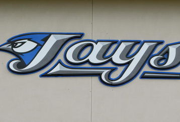 DUNEDIN, FL- MARCH 1:  A general view of the new Toronto Blue Jays logo taken during Photo Day at their spring training facility on March 1, 2004 in Duneiden, Florida . (Photo by Jed Jacobsohn/Getty Images)