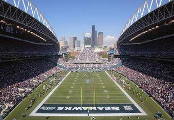 SEATTLE - SEPTEMBER 18:  A general view of the Qwest Field Stadium during a game bewteen the Atlanta Falcons and the Seattle Seahawks on September 18, 2005 in Seattle, Washington. Seahawks won 21-18. (Photo by Otto Greule Jr/Getty Images)
