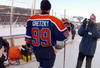 EDMONTON, CANADA - NOVEMBER 22:  Wayne Gretzky #99 of the Edmonton Oilers poses for a photo during the Molson Canadien Heritage Classic against the Montreal Canadiens on November 22, 2003 at Commonwealth Stadium in Edmonton, Canada. The Oilers defeated the Canadiens 2-0. (Photo by Dave Sandford/Getty Images)
