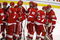 DETROIT - APRIL 26: Chris Osgood #30 of the Detroit Red Wings is congratulated by Kris Draper #33 after a 5-1 victory over the Colorado Avalanche in game two of the Western Conference Quarterfinals of the 2008 NHL Stanley Cup Playoffs on April 26, 2008 at Joe Louis Arena in Detroit, Michigan.  (Photo by Gregory Shamus/Getty Images)  