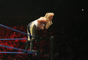 SYDNEY, AUSTRALIA - JUNE 15:  Natalya poses on the turnbuckle during WWE Smackdown at Acer Arena on June 15, 2008 in Sydney, Australia.  (Photo by Gaye Gerard/Getty Images)