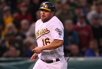 OAKLAND, CA - APRIL 13:  Jason Giambi #16 of the Oakland Athletics runs the bases against the Boston Red Sox at a Major League Baseball game on April 13, 2009 at the Oakland Coliseum in Oakland, California.  (Photo by Jed Jacobsohn/Getty Images)