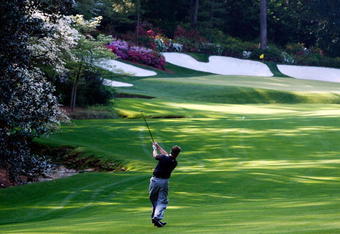 AUGUSTA, GA - APRIL 11:  Todd Hamilton plays a shot on the 13th hole during the third round of the 2009 Masters Tournament at Augusta National Golf Club on April 11, 2009 in Augusta, Georgia.  (Photo by Jamie Squire/Getty Images)