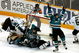 SAN JOSE, CA - APRIL 25: Torrey Mitchell #17 of the San Jose Sharks celebrates after Jonathan Cheechoo #14 scored the game tying goal against the Dallas Stars during game one of the Western Conference Semifinals of the 2008 NHL Stanley Cup Playoffs at HP Pavilion on April 25, 2008 in San Jose, California. (Photo by Christian Petersen/Getty Images)