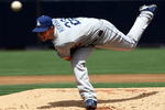 SAN DIEGO, CA- APRIL 9:   Starting Pitcher Clayton Kershaw #22 of  the Los Angeles Dodgers throws from the mound against the San Diego Padres  during their MLB game on April 9, 2009 at Petco Park in San Diego, California. (Photo by Donald Miralle/Getty Images)