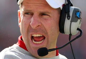 JACKSONVILLE, FL - JANUARY 1:  Head coach Bo Pelini of the Nebraska Cornhuskers yells to his team during the Konica Minolta Gator Bowl against the Clemson Tigers at Jacksonville Municipal Stadium January 1, 2009 in Jacksonville, Florida.  (Photo by Sam Greenwood/Getty Images)