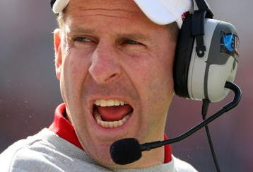 JACKSONVILLE, FL - JANUARY 1:  Head coach Bo Pelini of the Nebraska Cornhuskers yells to his team during the Konica Minolta Gator Bowl against the Clemson Tigers at Jacksonville Municipal Stadium January 1, 2009 in Jacksonville, Florida.  (Photo by Sam Greenwood/Getty Images)