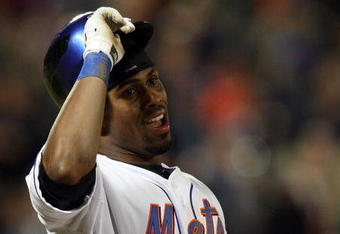 NEW YORK - APRIL 13:  Jose Reyes #7 of the New York Mets looks on against the San Diego Padres on April 13, 2009 at Citi Field in the Flushing neighborhood of the Queens borough of New York City.This is the first regular season MLB game being played at the new venue which replaced Shea Stadium as the Mets home field.  (Photo by Jim McIsaac/Getty Images)