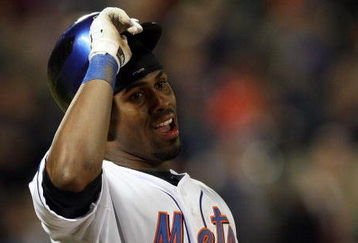 NEW YORK - APRIL 13:  Jose Reyes #7 of the New York Mets looks on against the San Diego Padres on April 13, 2009 at Citi Field in the Flushing neighborhood of the Queens borough of New York City.This is the first regular season MLB game being played at the new venue which replaced Shea Stadium as the Mets home field.  (Photo by Jim McIsaac/Getty Images)