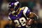 MINNEAPOLIS - JANUARY 4:   Adrian Peterson #28 of the Minnesota Vikings carries the ball in the first half against the Philadelphia Eagles during the NFC Wild Card playoff game on January 4,2009 at the Hubert H. Humphrey Metrodome in Minneapolis, Minnesota. (Photo by Elsa/Getty Images)