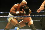 SYDNEY, AUSTRALIA - JUNE 15:  Shelton Benjamin puts CM Punk into a headlock during WWE Smackdown at Acer Arena on June 15, 2008 in Sydney, Australia.  (Photo by Gaye Gerard/Getty Images)