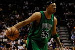 ORLANDO, FL - MARCH 25:  Paul Pierce #34 of the Boston Celtics sets up a play in a game against the Orlando Magic on March 25, 2009 at Amway Arena in Orlando, Florida.  NOTE TO USER: User expressly acknowledges and agrees that, by downloading and/or using this Photograph, user is consenting to the terms and conditions of the Getty Images License Agreement.  (Photo by Sam Greenwood/Getty Images)