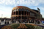 NEW YORK - APRIL 15:  An exterior view of Citi Field before the New York Mets played the San Diego Padres on April 15, 2009 in the Flushing neighborhood of the Queens borough of New York City.  (Photo by Ezra Shaw/Getty Images)