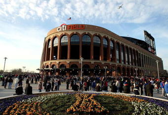 NEW YORK - APRIL 15:  An exterior view of Citi Field before the New York Mets played the San Diego Padres on April 15, 2009 in the Flushing neighborhood of the Queens borough of New York City.  (Photo by Ezra Shaw/Getty Images)