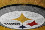 TAMPA, FL - FEBRUARY 01:  A logo for the Pittsburgh Steelers is seen painted in the endzone during Super Bowl XLIII on February 1, 2009 at Raymond James Stadium in Tampa, Florida.  (Photo by Al Bello/Getty Images)