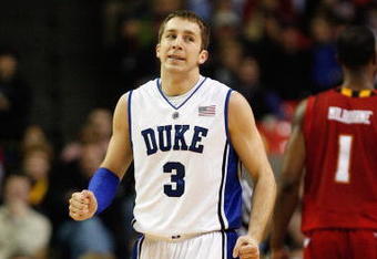 ATLANTA - MARCH 14:  Greg Paulus #3 of the Duke Blue Devils walks upcourt against the Maryland Terrapins during the semifinals of the 2009 ACC Men's Basketball Tournament on March 14, 2009 at the Georgia Dome in Atlanta, Georgia.  (Photo by Kevin C. Cox/Getty Images)