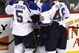 GLENDALE, AZ - APRIL 07: Keith Tkachuk #7 of the St. Louis Blues celebrates with teammates after scoring a goal against the Phoenix Coyotes during the NHL game at Jobing.com Arena on April 7, 2009 in Glendale, Arizona. The Blues defeated the Coyotes 5-1. (Photo by Christian Petersen/Getty Images)
