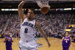 SALT LAKE CITY - MAY 16:  Deron Williams #8 of the Utah Jazz dunks the ball against the Los Angeles Lakers in Game Six of the Western Conference Semifinals during the 2008 NBA Playoffs at EnergySolutions Arena on May 16, 2008 in Salt Lake City, Utah. NOTE TO USER: User expressly acknowledges and agrees that, by downloading and/or using this Photograph, user is consenting to the terms and conditions of the Getty Images License Agreement.  (Photo by Stephen Dunn/Getty Images)