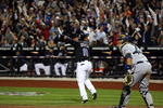 NEW YORK - APRIL 17:  Gary Sheffield #10 of the New York Mets celebrates his 500th career home run in the seventh inning against the Milwaukee Brewers on April 17, 2009 at Citi Field in the Flushing neighborhood of the Queens borough of New York City.  (Photo by Jim McIsaac/Getty Images)