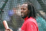 SEATTLE - APRIL 14: Vladimir Guerrero #27 of the Los Angeles Angels of Anaheim warms up during batting practice before the Opening Day game against the Seattle Mariners on April 14, 2009 at Safeco Field in Seattle, Washington. (Photo by: Otto Greule Jr/Getty Images)